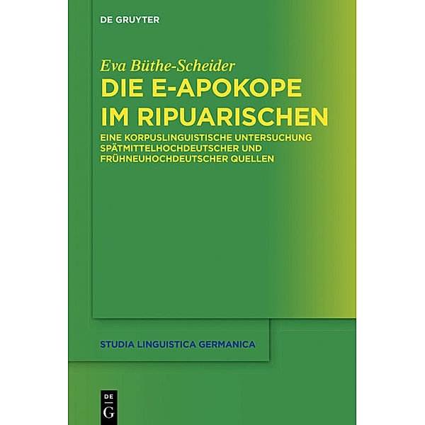 Die e-Apokope im Ripuarischen, Eva Büthe-Scheider