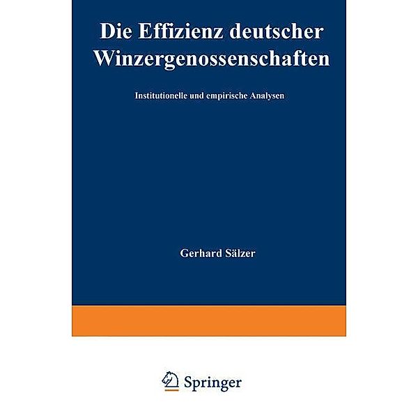 Die Effizienz deutscher Winzergenossenschaften, Gerhard Sälzer