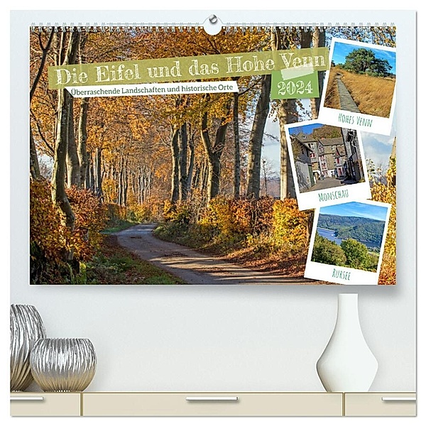 Die Eifel und das Hohe Venn (hochwertiger Premium Wandkalender 2024 DIN A2 quer), Kunstdruck in Hochglanz, Gisela Braunleder