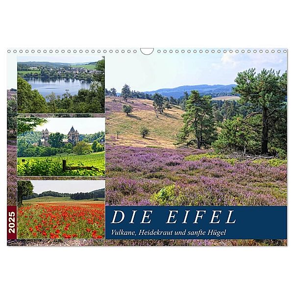 Die Eifel - Vulkane, Heidekraut und sanfte Hügel (Wandkalender 2025 DIN A3 quer), CALVENDO Monatskalender, Calvendo, Anja Frost