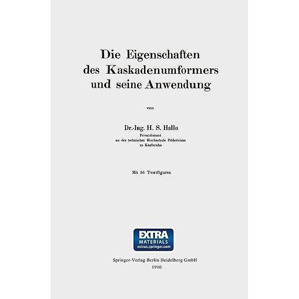 Die Eigenschaften des Kaskadenumformers und seine Anwendung, Herman S. Hallo