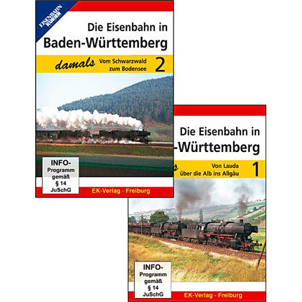 Die Eisenbahn in Baden-Württemberg damals - Teil 1 und Teil 2 im Paket, 2 DVD