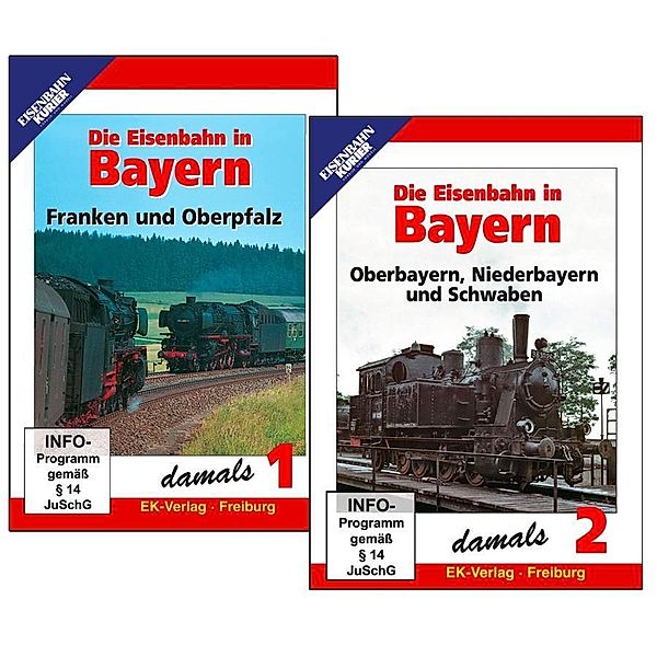 Die Eisenbahn in Bayern damals - Teil 1 und 2 im Paket, 2 DVD-Video