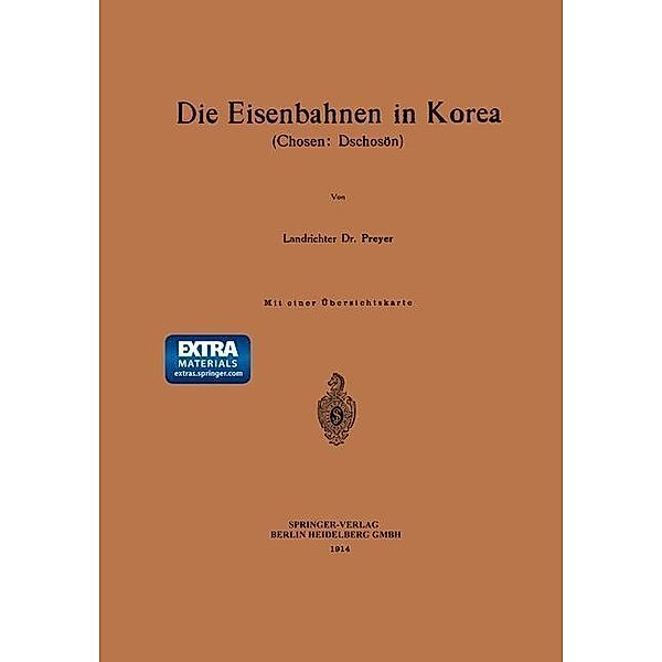 Die Eisenbahnen in Korea, G. Preyer