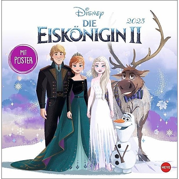 Die Eiskönigin 2 Broschurkalender 2023. Olaf, Elsa und ihre Freunde in einem praktischen Kalender mit Platz für Termine
