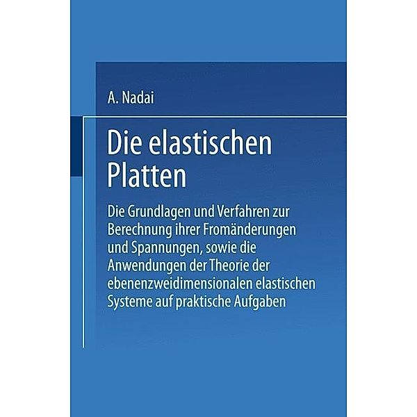 Die elastischen Platten, A. Nadai