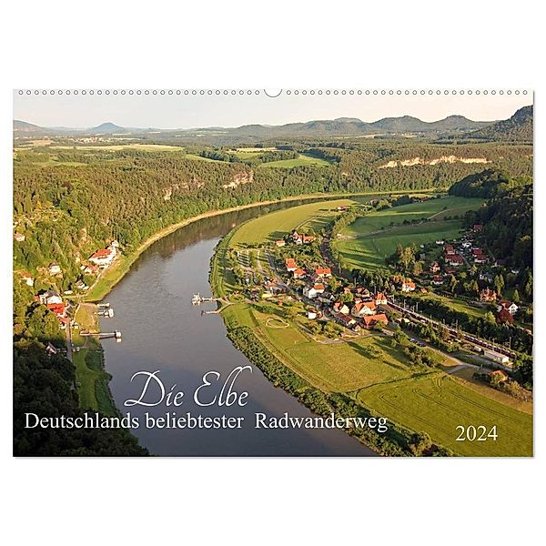 Die Elbe - Deutschlands beliebtester Radwanderweg (Wandkalender 2024 DIN A2 quer), CALVENDO Monatskalender, www.MatthiasHanke.de