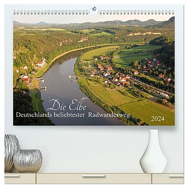 Die Elbe - Deutschlands beliebtester Radwanderweg (hochwertiger Premium Wandkalender 2024 DIN A2 quer), Kunstdruck in Hochglanz, www.MatthiasHanke.de