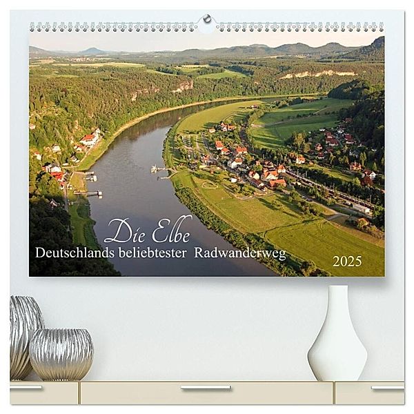 Die Elbe - Deutschlands beliebtester Radwanderweg (hochwertiger Premium Wandkalender 2025 DIN A2 quer), Kunstdruck in Hochglanz, Calvendo, www.MatthiasHanke.de