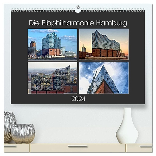 Die Elbphilharmonie Hamburg (hochwertiger Premium Wandkalender 2024 DIN A2 quer), Kunstdruck in Hochglanz, Hamburg, © Mirko Weigt