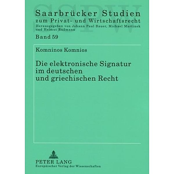 Die elektronische Signatur im deutschen und griechischen Recht, Komninos Komnios