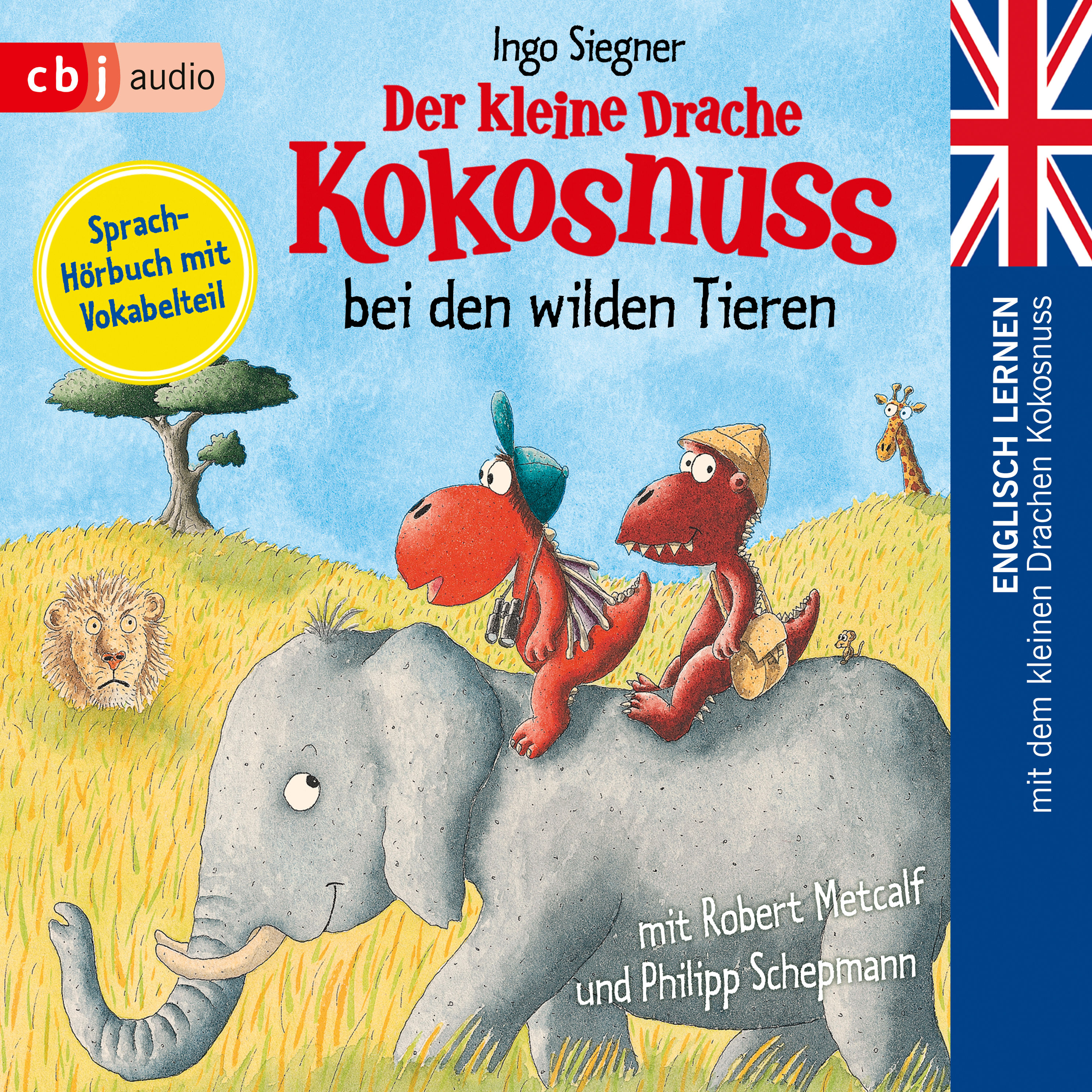 Die Englisch Lernreihe mit dem Kleinen Drache Kokosnuss - 5 - Der kleine  Drache Kokosnuss bei den wilden Tieren Hörbuch Download