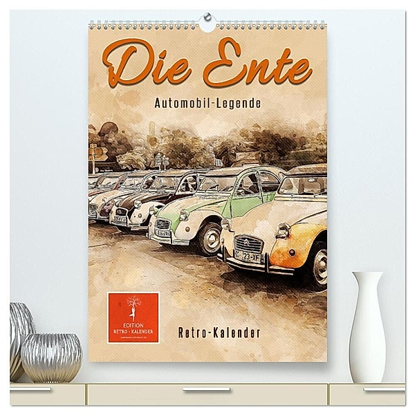 Die Ente - Automobil Legende (hochwertiger Premium Wandkalender 2024 DIN A2 hoch), Kunstdruck in Hochglanz, Peter Roder