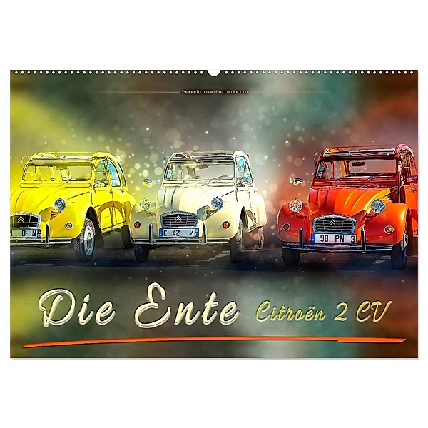 Die Ente - Citroën 2CV (Wandkalender 2024 DIN A2 quer), CALVENDO Monatskalender, Peter Roder