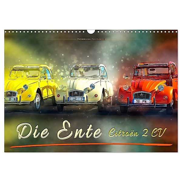 Die Ente - Citroën 2CV (Wandkalender 2024 DIN A3 quer), CALVENDO Monatskalender, Peter Roder
