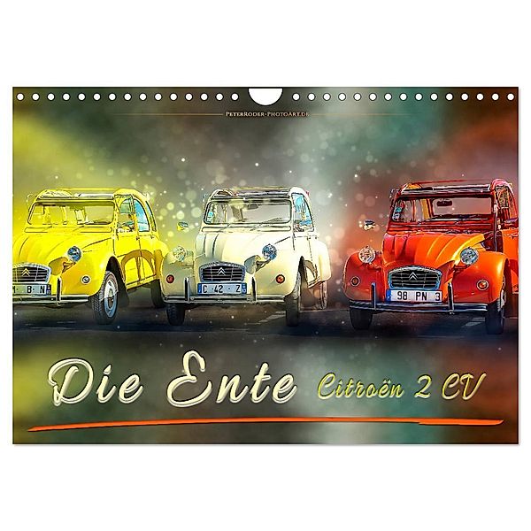 Die Ente - Citroën 2CV (Wandkalender 2024 DIN A4 quer), CALVENDO Monatskalender, Peter Roder