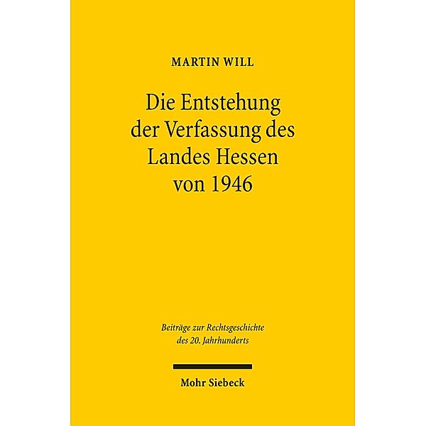 Die Entstehung der Verfassung des Landes Hessen von 1946, Martin Will