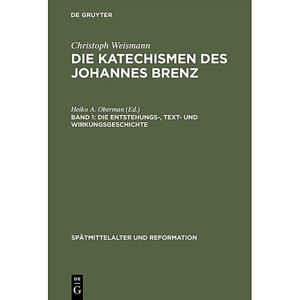 Die Entstehungs-, Text- und Wirkungsgeschichte, Christoph Weismann