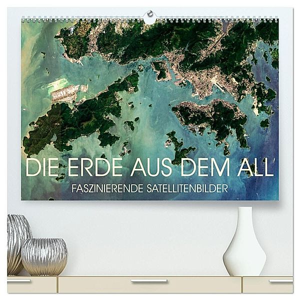 Die Erde aus dem All (hochwertiger Premium Wandkalender 2024 DIN A2 quer), Kunstdruck in Hochglanz, Christian Pauschert