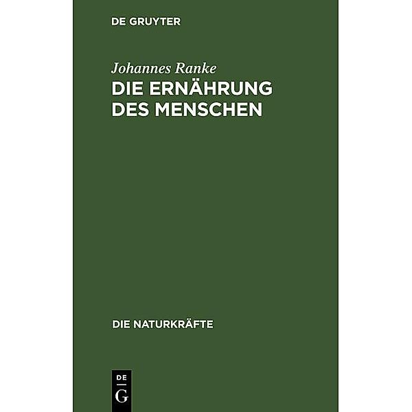 Die Ernährung des Menschen / Jahrbuch des Dokumentationsarchivs des österreichischen Widerstandes, Johannes Ranke