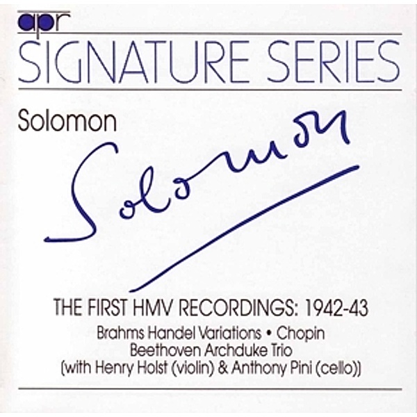 Die Ersten Hmv-Aufnahmen 1942/43, Solomon