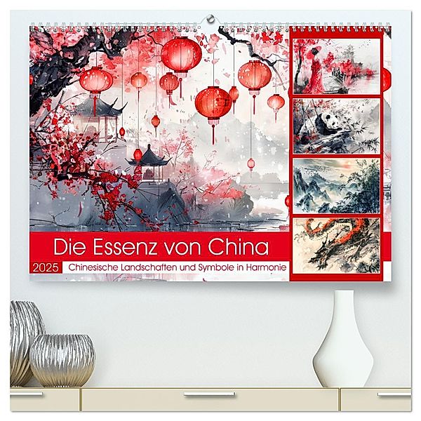 Die Essenz von China - Chinesische Landschaften und Symbole in Harmonie (hochwertiger Premium Wandkalender 2025 DIN A2 quer), Kunstdruck in Hochglanz, Calvendo, Anja Frost