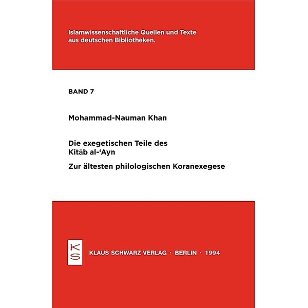 Die exegetischen Teile des Kitab al-'Ayn, Mohammad-Nauman Khan