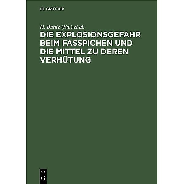 Die Explosionsgefahr beim Fasspichen und die Mittel zu deren Verhütung / Jahrbuch des Dokumentationsarchivs des österreichischen Widerstandes