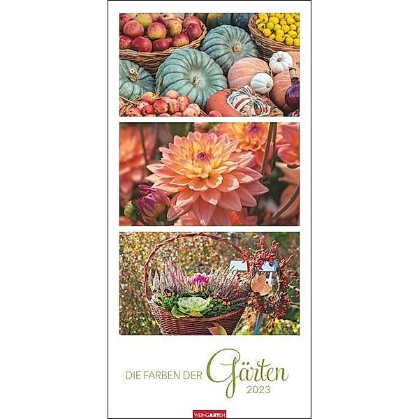 Die Farben der Gärten Kalender 2023. Langer Foto-Wandkalender XXL Natur-Kalender 2023 mit atemberaubenden Garten-Fotos i