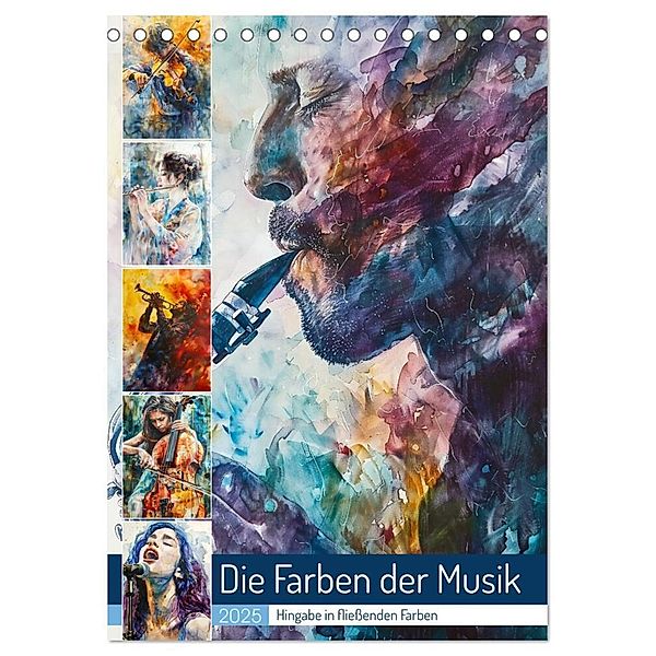 Die Farben der Musik (Tischkalender 2025 DIN A5 hoch), CALVENDO Monatskalender, Calvendo, Daniela Tapper