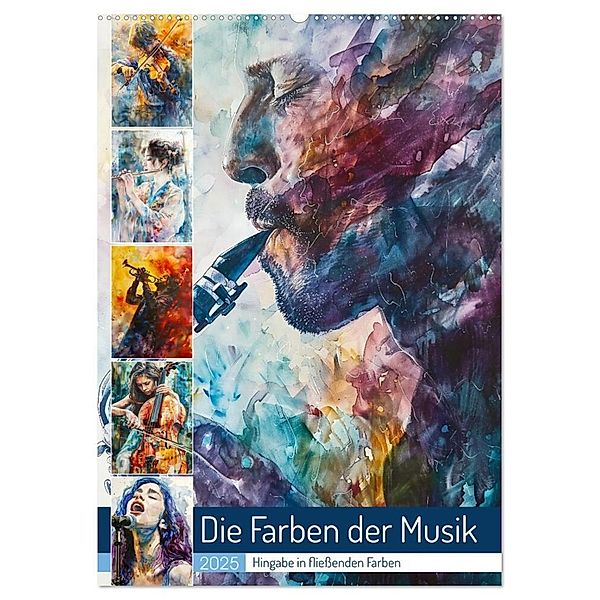 Die Farben der Musik (Wandkalender 2025 DIN A2 hoch), CALVENDO Monatskalender, Calvendo, Daniela Tapper
