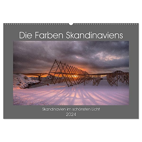 Die Farben Skandinaviens (Wandkalender 2024 DIN A2 quer), CALVENDO Monatskalender, Dr. Oliver Schwenn
