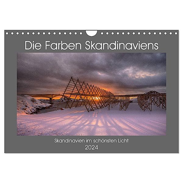 Die Farben Skandinaviens (Wandkalender 2024 DIN A4 quer), CALVENDO Monatskalender, Dr. Oliver Schwenn