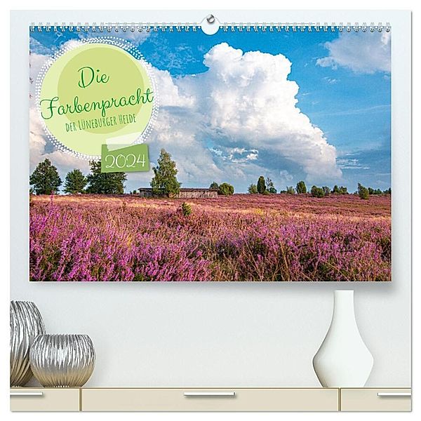 Die Farbenpracht der Lüneburger Heide (hochwertiger Premium Wandkalender 2024 DIN A2 quer), Kunstdruck in Hochglanz, Sandra Lorenzen-Müller