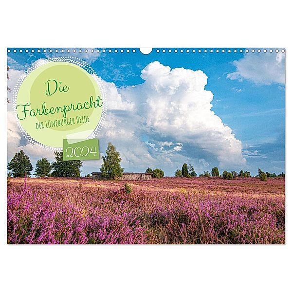 Die Farbenpracht der Lüneburger Heide (Wandkalender 2024 DIN A3 quer), CALVENDO Monatskalender, Sandra Lorenzen-Müller