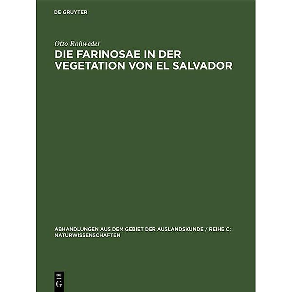 Die Farinosae in der Vegetation von El Salvador, Otto Rohweder