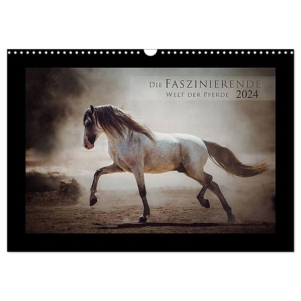 Die Faszinierende Welt der Pferde (Wandkalender 2024 DIN A3 quer), CALVENDO Monatskalender, Sabrina Mischnik