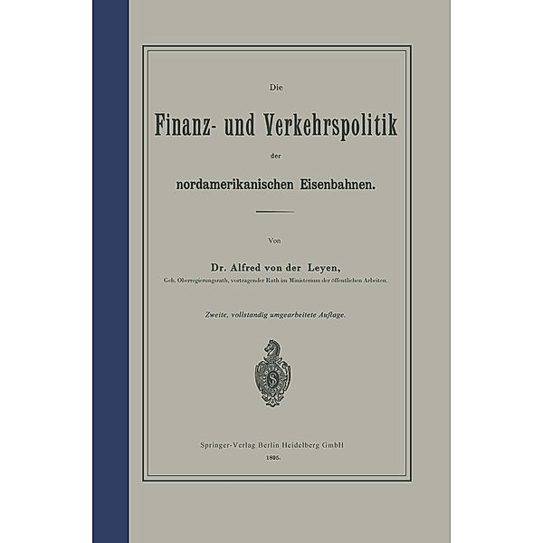 Die Finanz- und Verkehrspolitik der nordamerikanischen Eisenbahnen, Na Leyen