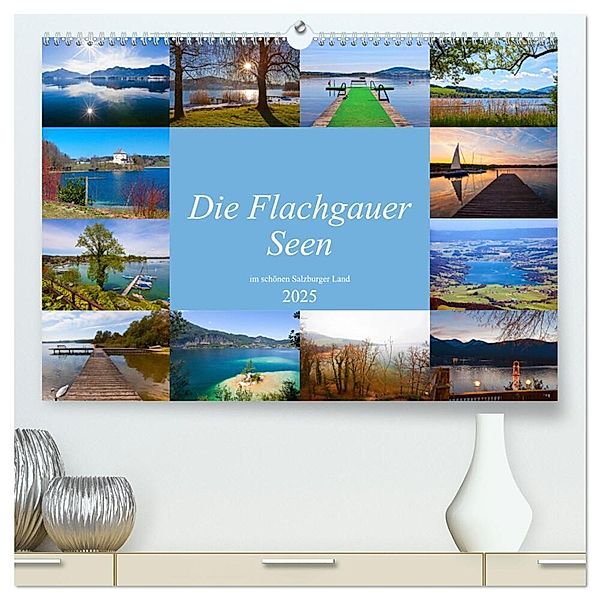 Die Flachgauer Seen (hochwertiger Premium Wandkalender 2025 DIN A2 quer), Kunstdruck in Hochglanz, Calvendo, Christa Kramer