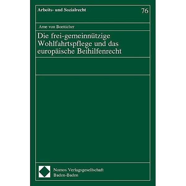 Die frei-gemeinnützige Wohlfahrtspflege und das europäische Beihilfenrecht, Arne von Boetticher