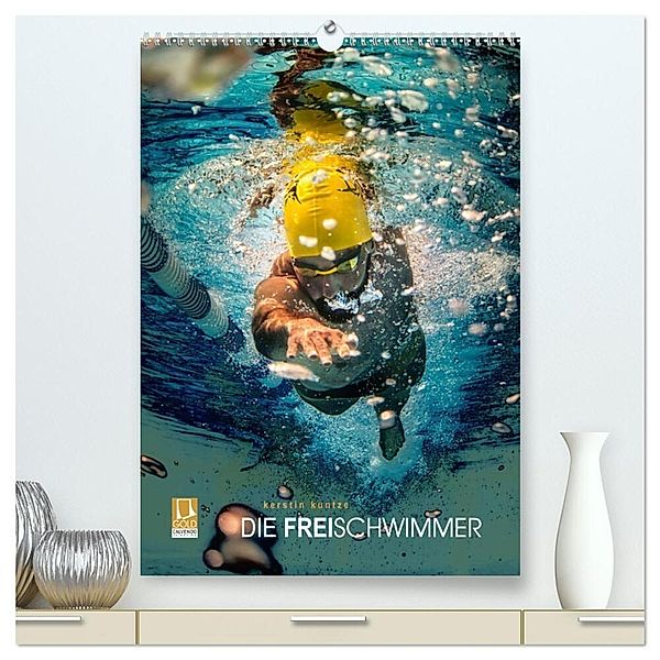 DIE FREISCHWIMMER (hochwertiger Premium Wandkalender 2024 DIN A2 hoch), Kunstdruck in Hochglanz, Kerstin Kuntze