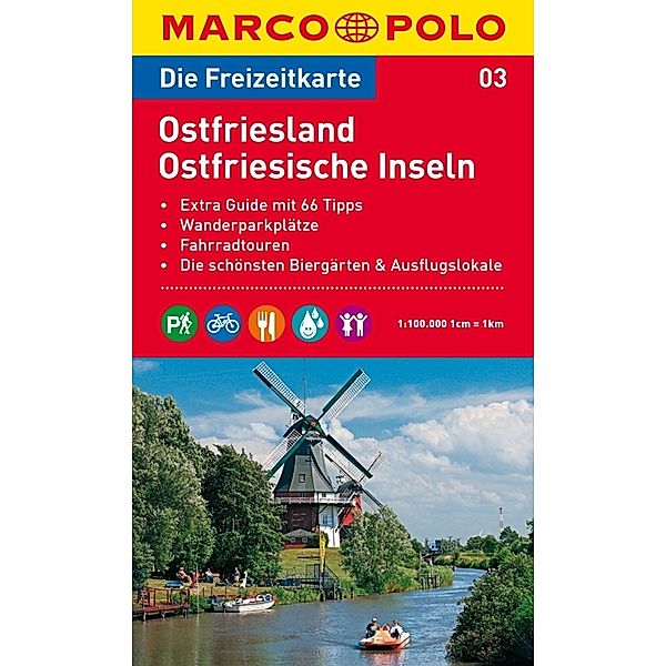 Die Freizeitkarte Ostfriesland, Ostfriesische Inseln