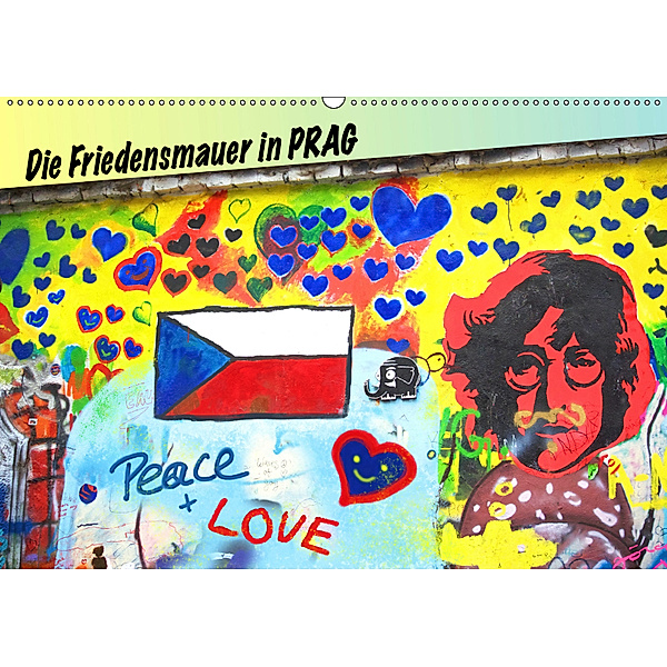 Die Friedensmauer in Prag (Wandkalender 2019 DIN A2 quer), Danijela Hospes