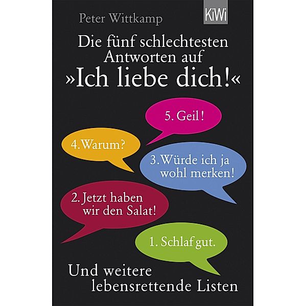 Die fünf schlechtesten Antworten auf Ich liebe dich! und weitere lebensrettende Listen, Peter Wittkamp