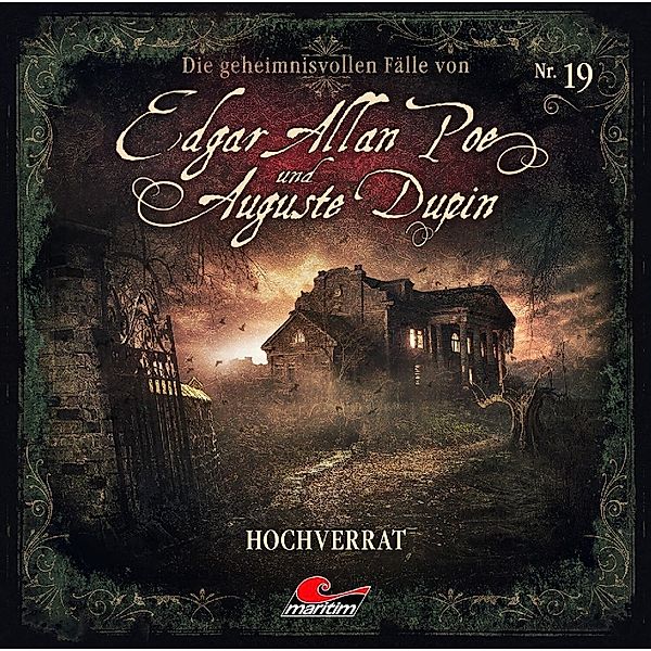 Die geheimnisvollen Fälle von Edgar Allan Poe und Auguste Dupin - Hochverrat,1 Audio-CD, Edgar Allan Poe, Auguste Dupin