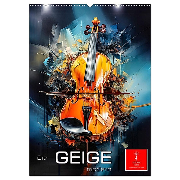 Die Geige modern (Wandkalender 2024 DIN A2 hoch), CALVENDO Monatskalender, Calvendo, Peter Roder