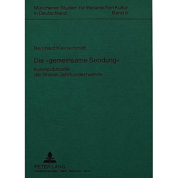 Die gemeinsame Sendung, Bernhard Kleinschmidt