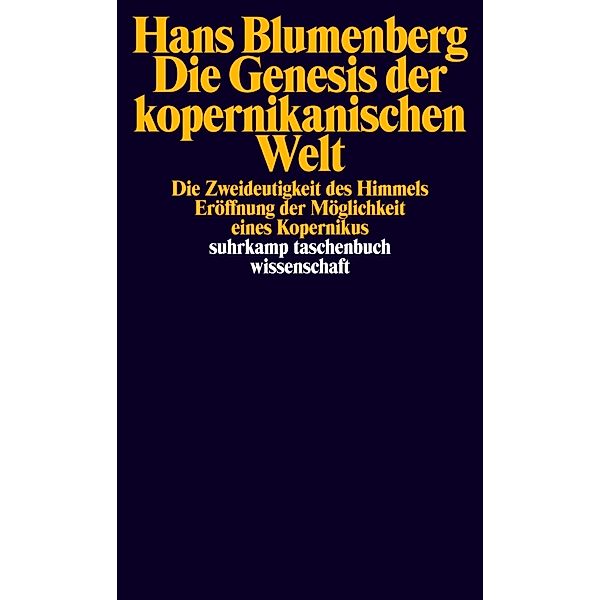 Die Genesis der kopernikanischen Welt, 3 Teile, Hans Blumenberg