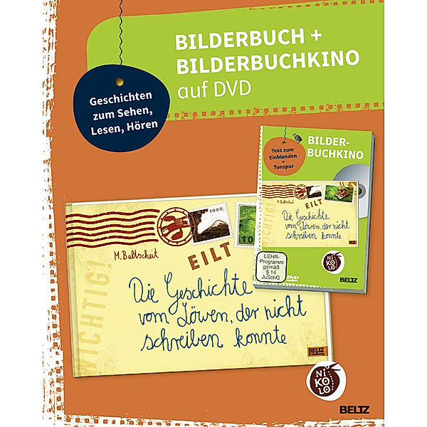 Die Geschichte vom Löwen, der nicht schreiben konnte, Bilderbuch + Bilderbuchkino, DVD, Martin Baltscheit