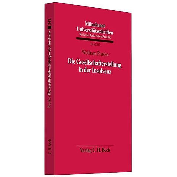 Die Gesellschafterstellung in der Insolvenz, Wolfram Prusko